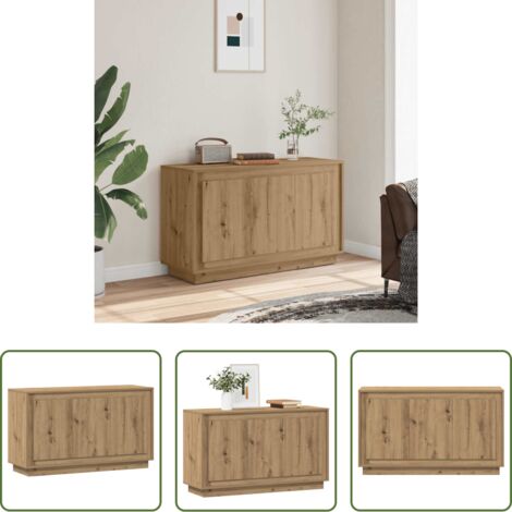 Aparador de ingeniería -  Aparador Roble Artisan 102x35x55 cm Madera de ingeniería