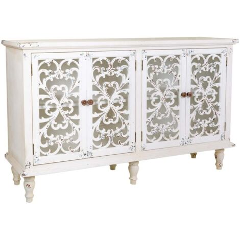 Aparador de madera 4 puertas 152x40x91h cm