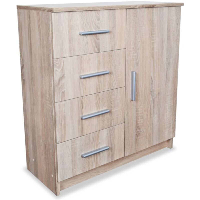 

Aparador de madera aglomerada 79x35x88 cm color roble - Marrón - Vidaxl