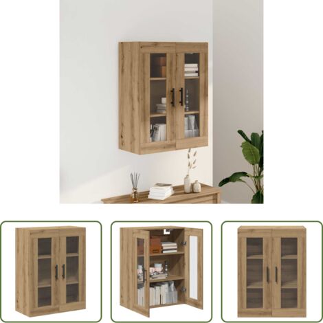 Aparador de madera - Aparador de madera de ingeniería roble artisan 69,5x34x90 cm
