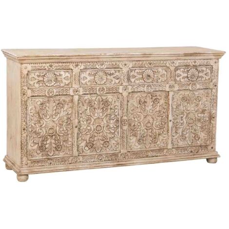 Aparador de madera beige 180x45x96
