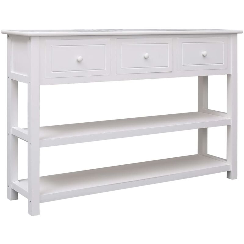 

Youthup - Aparador de madera blanco 115x30x76 cm - Blanco