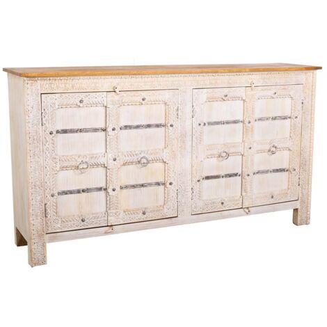 Aparador de madera blanco 190x45x105