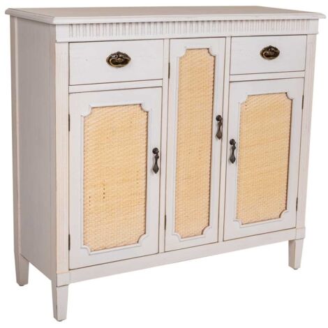 Aparador de madera blanco 95x36x88