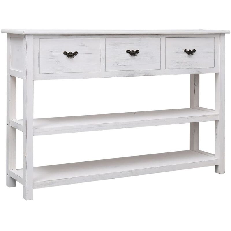 

Aparador de madera blanco antiguo 115x30x76 cm