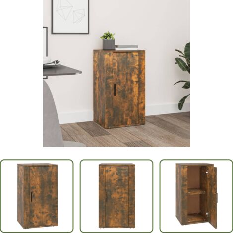 Aparador de madera contrachapada -  Aparador madera contrachapada color roble ahumado 40x33x70 cm