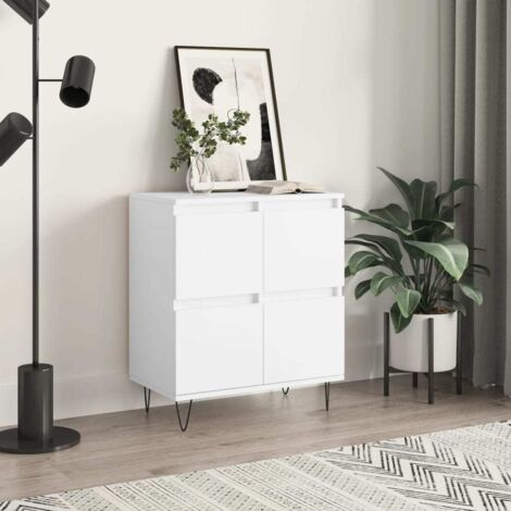 Aparador de madera contrachapada blanco 60x35x70 cm vidaXL