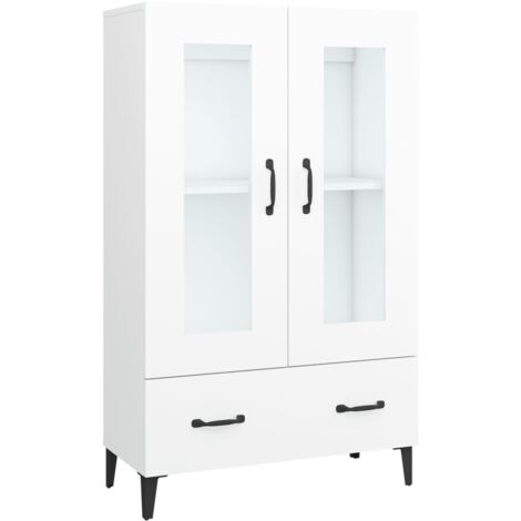 Aparador de madera contrachapada blanco 70x31x115 cm vidaXL