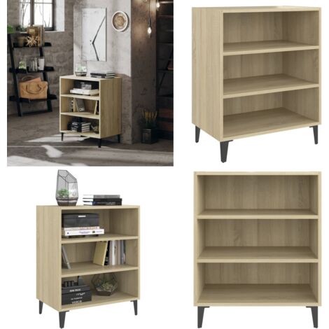 Aparador de madera contrachapada color roble Sonoma 57x35x70 cm - Aparador de madera contrachapada - Aparador de libros