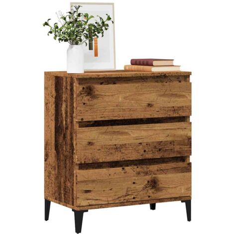 Aparador de madera contrachapada envejecida 60x35x70 cm vidaXL