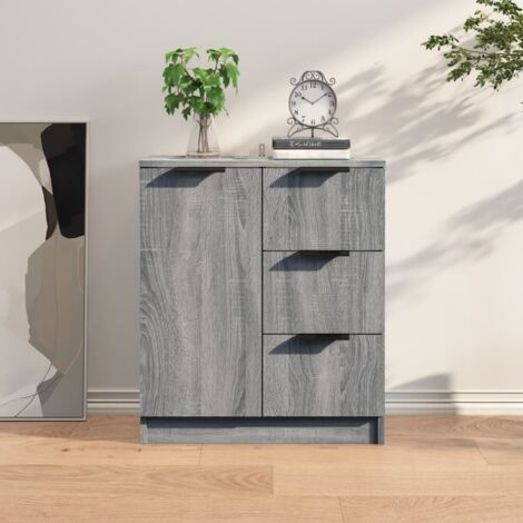 Aparador de madera contrachapada gris  60x30x70 cm