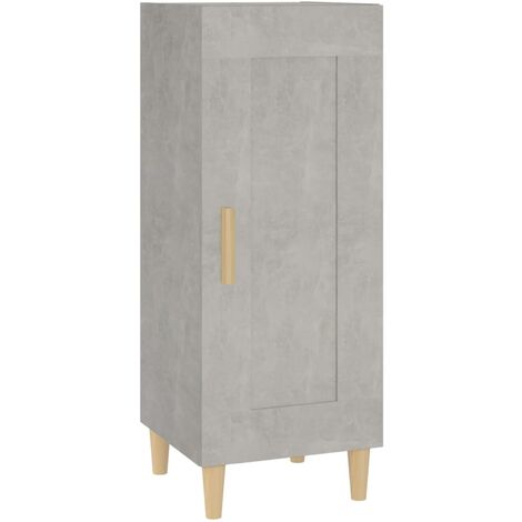 Aparador de madera contrachapada gris hormigón 34,5x34x90 cm vidaXL