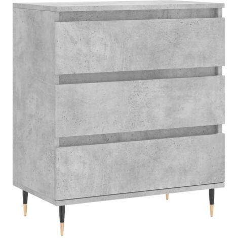Aparador de madera contrachapada gris hormigón 60x35x70 cm vidaXL