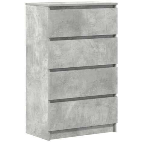 Aparador de madera contrachapada gris hormigón 60x35x98,5 cm vidaXL