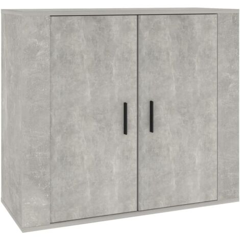 Aparador de madera contrachapada gris hormigón 80x33x70 cm vidaXL