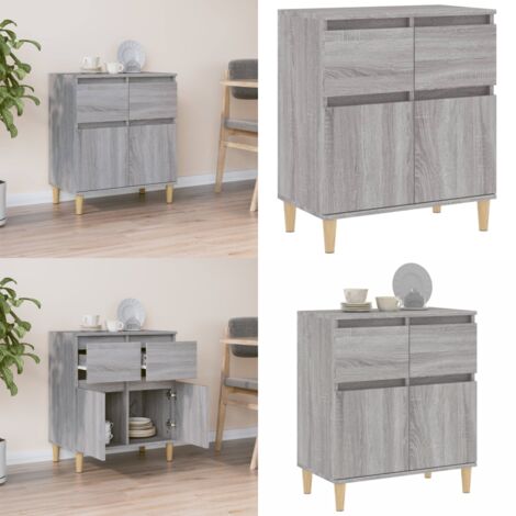Aparador de madera contrachapada gris Sonoma 60x35x70 cm - Aparador de madera - Armario de cocina