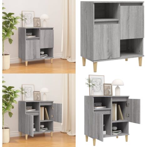 Aparador de madera contrachapada gris Sonoma 60x35x70 cm - Aparador de madera - Armario de cocina