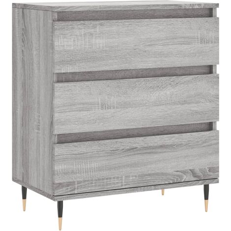 Aparador de madera contrachapada gris Sonoma 60x35x70 cm vidaXL