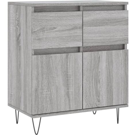 Aparador de madera contrachapada gris Sonoma 60x35x70 cm vidaXL