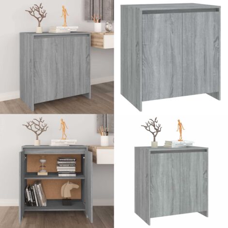 Aparador de madera contrachapada gris Sonoma 70x41x75 cm - Aparador gris - Aparador decorativo