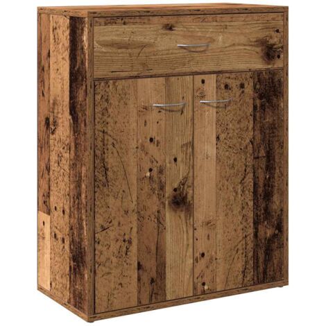 Aparador de madera contrachapada madera envejecida 60x30x75 cm