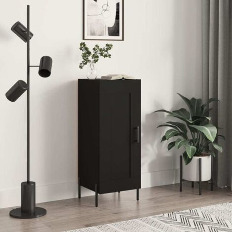 Aparador de madera contrachapada negro 34,5x34x90 cm vidaXL