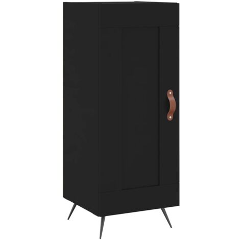 Aparador de madera contrachapada negro 34,5x34x90 cm vidaXL