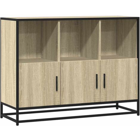Aparador de madera contrachapada roble sonoma 100x35x76 cm vidaXL