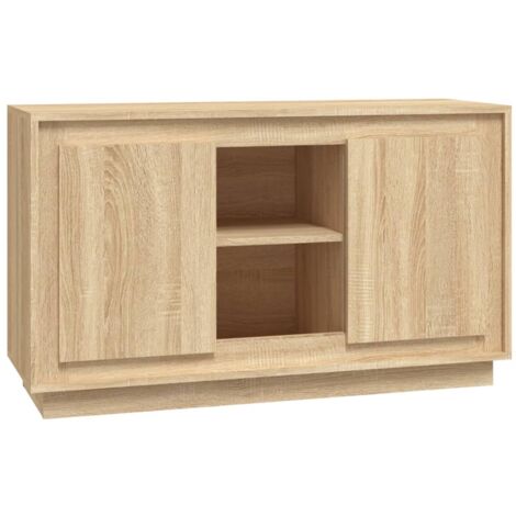 Aparador de madera contrachapada roble Sonoma 102x35x60 cm vidaXL