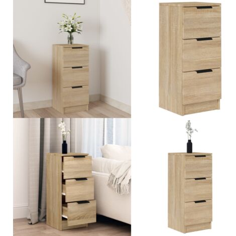 Aparador de madera contrachapada roble Sonoma 30x30x70 cm - Aparador de madera contrachapada - Aparador de roble Sonoma