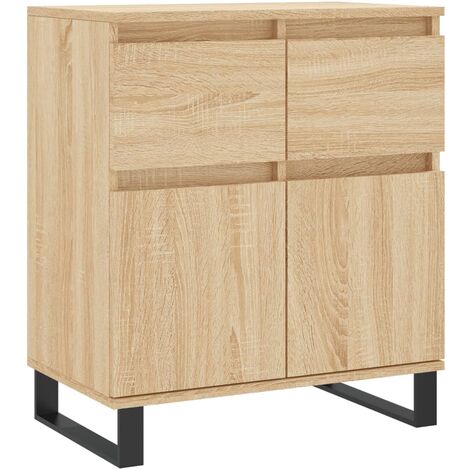Aparador de madera contrachapada roble Sonoma 60x35x70 cm vidaXL
