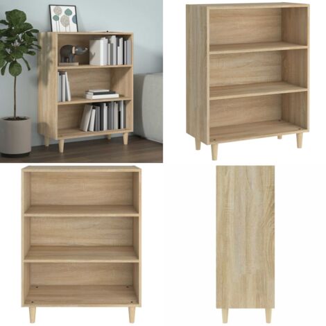 Aparador de madera contrachapada roble Sonoma 69,5x32,5x90 cm - Aparador de madera contrachapada - Aparador de roble Sonoma