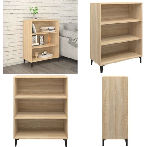 Aparador de madera contrachapada roble Sonoma 69,5x32,5x90 cm - Aparador de madera contrachapada - Aparador de roble Sonoma