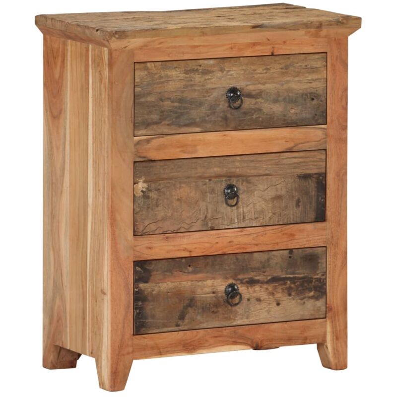 

vidaXL Aparador de madera de acacia y madera reciclada 60x33x75 cm - Marrón