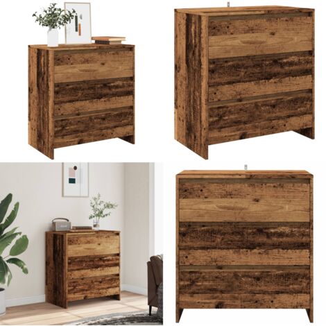 Aparador de madera de ingeniería envejecida 70x41x75 cm - Almacenamiento - Muebles de salón