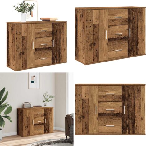 Aparador de madera de ingeniería envejecida 90x29,5x65 cm - Aparador de madera - Muebles de madera