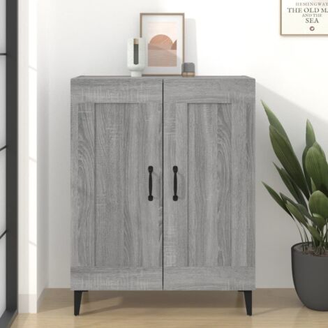 Aparador de madera de ingeniería gris 69,5x34x90 cm