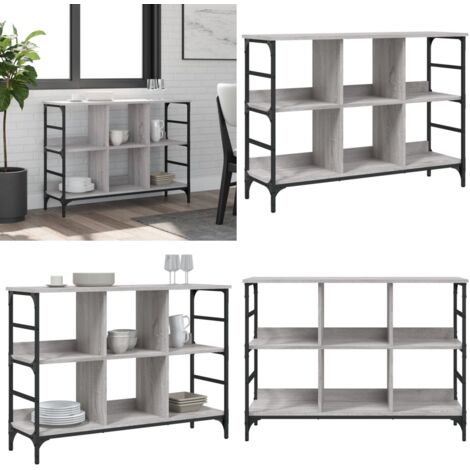 Aparador de madera de ingeniería gris Sonoma 102x32x73,5 cm - Almacenamiento - Aparador gris