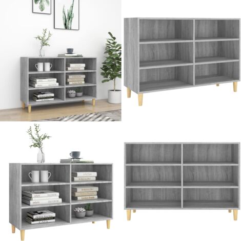 Aparador de madera de ingeniería gris Sonoma 103,5x35x70 cm - Aparador de madera - Armario de madera contrachapada