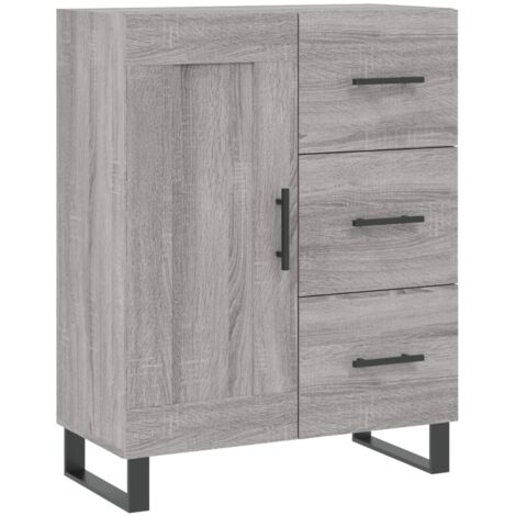 Aparador de madera de ingeniería gris Sonoma 69,5x34x90 cm vidaXL
