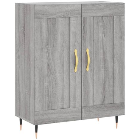 Aparador de madera de ingeniería gris Sonoma 69,5x34x90 cm vidaXL