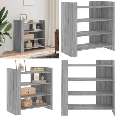 Aparador de madera de ingeniería gris Sonoma 73,5x35x75 cm - Almacenamiento - Muebles decorativos