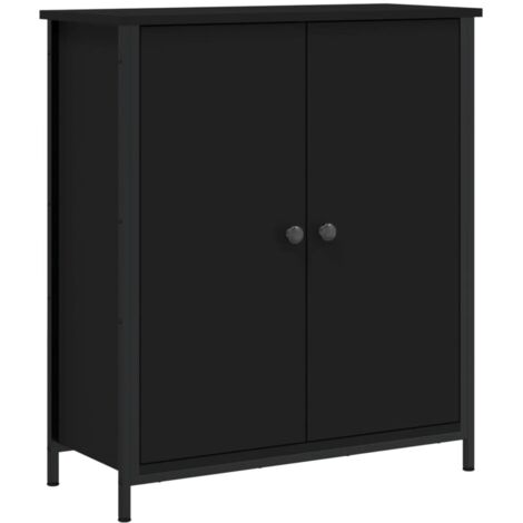 Aparador de madera de ingeniería negro 70x30x80 cm vidaXL