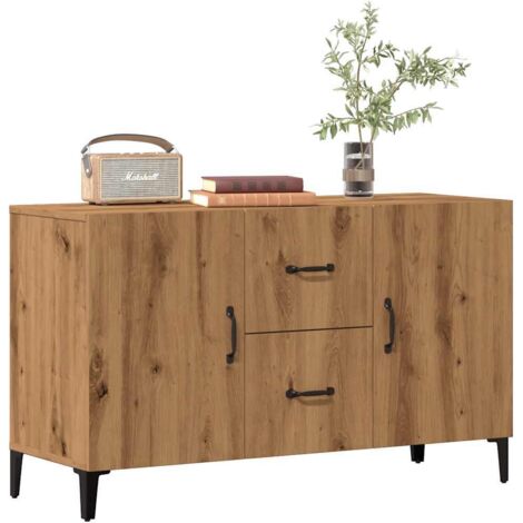 Aparador de madera de ingeniería roble artisan 100x36x60 cm vidaXL