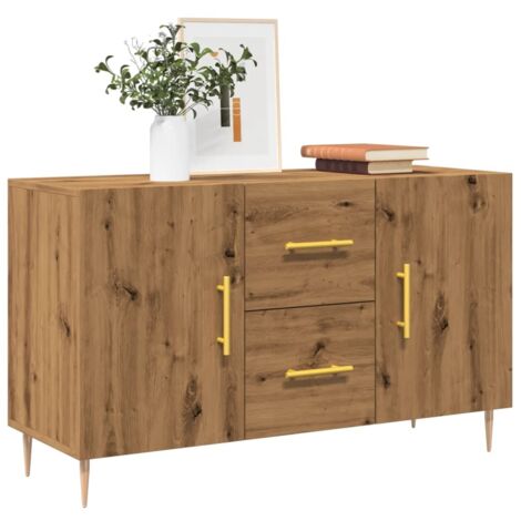 Aparador de madera de ingeniería roble artisan 100x36x60 cm vidaXL