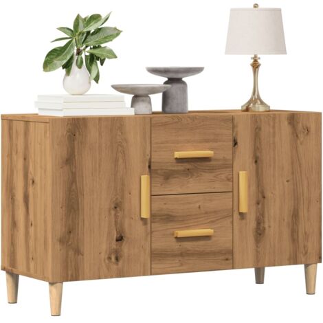 Aparador de madera de ingeniería roble artisan 100x36x60 cm vidaXL