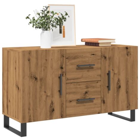 Aparador de madera de ingeniería roble artisan 100x36x60 cm vidaXL