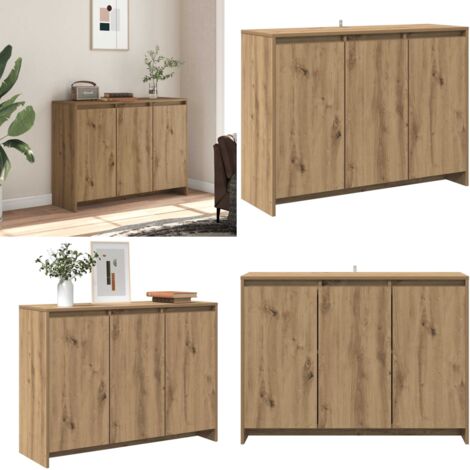 Aparador de madera de ingeniería roble artisan 102x33x75 cm - Almacenamiento - Muebles de salón