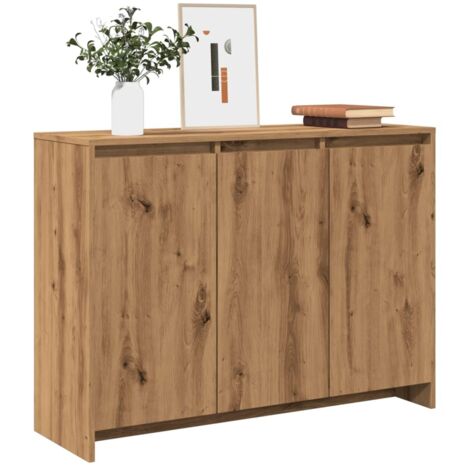 Aparador de madera de ingeniería roble artisan 102x33x75 cm vidaXL