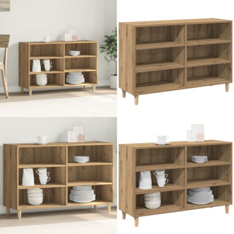 Aparador de madera de ingeniería roble artisan 103,5x35x70 cm - Aparador de roble - Aparador de madera artesanal